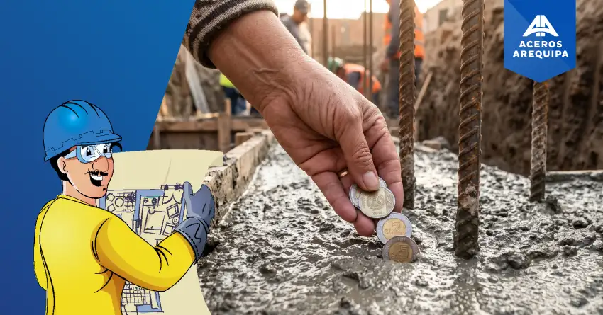 Poner monedas en los cimientos